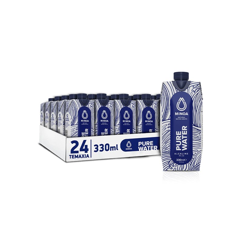 Minoa Pure Water Εμφιαλωμένο Νερό σε Χάρτινη Φυσική Συσκευασία 330ml 24τμχ