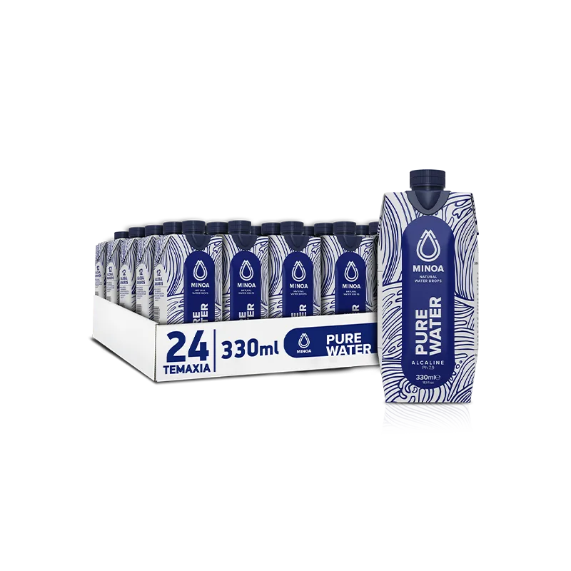 Minoa Pure Water Εμφιαλωμένο Νερό σε Χάρτινη Φυσική Συσκευασία 330ml 24τμχ