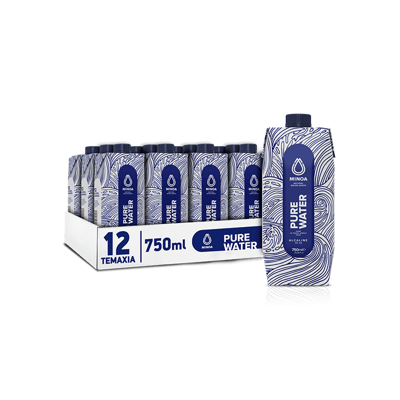 Minoa Pure Water Εμφιαλωμένο Νερό σε Χάρτινη Φυσική Συσκευασία 750ml 12τμχ