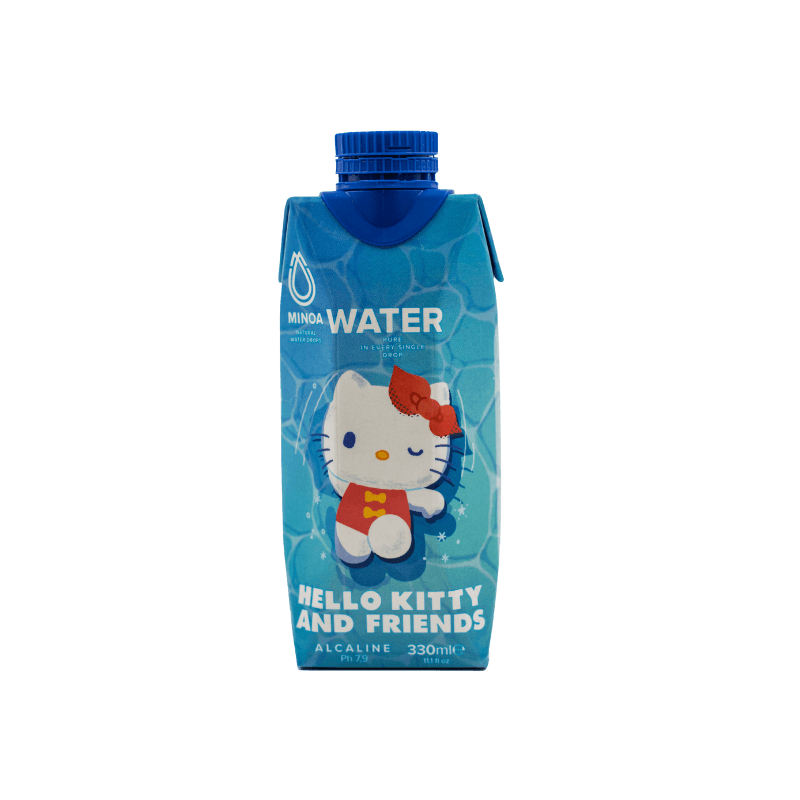 Minoa Kids Pure Water 360 Hello Kitty 330ml Εμφιαλωμένο Νερό σε Παιδική Χάρτινη Φυσική Συσκευασία