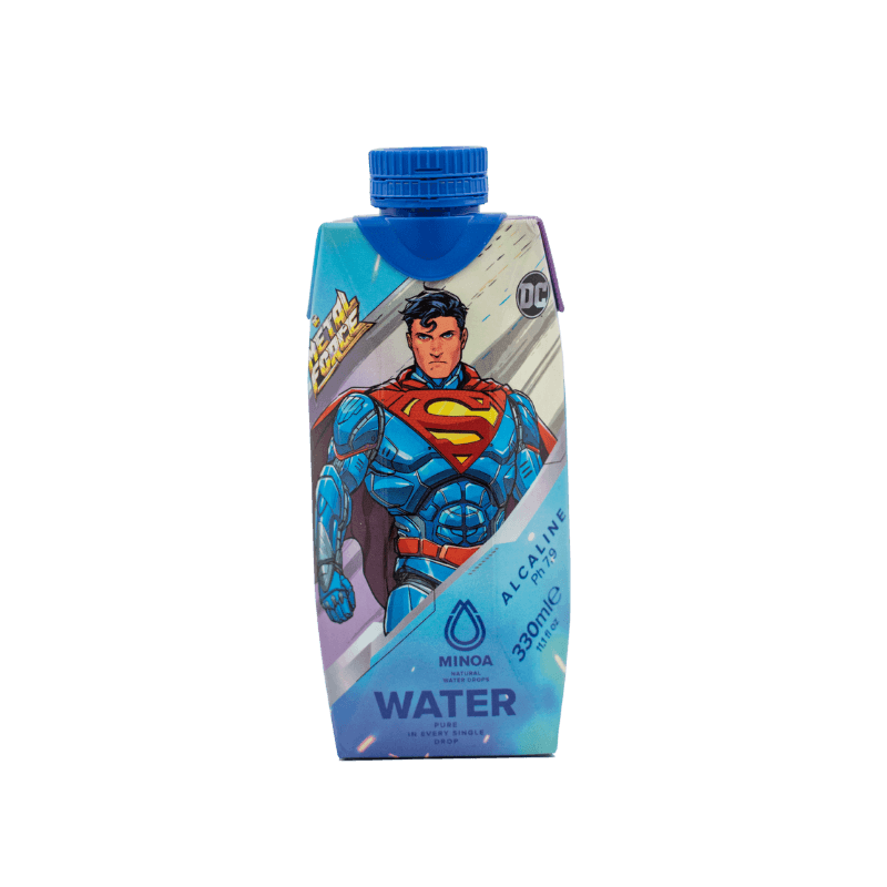 Minoa Kids Pure Water 360 Superman 330ml Εμφιαλωμένο Νερό σε Παιδική Χάρτινη Φυσική Συσκευασία