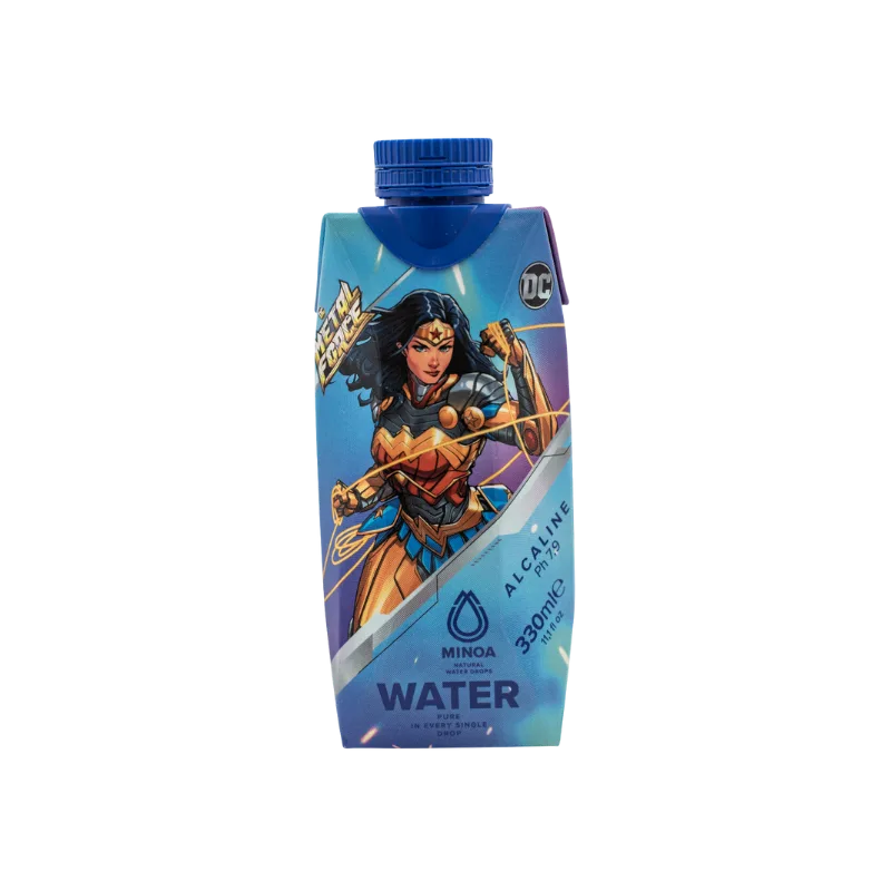 Minoa Kids Pure Water 360 Wonder Woman 330ml Εμφιαλωμένο Νερό σε Παιδική Χάρτινη Φυσική Συσκευασία