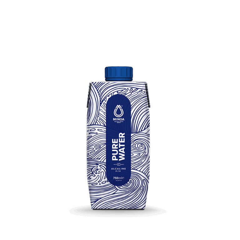 Minoa Pure Water Εμφιαλωμένο Νερό σε Χάρτινη Φυσική Συσκευασία 750ml