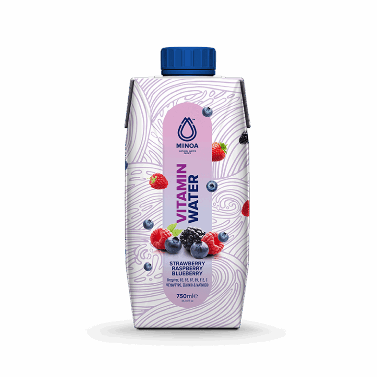 Minoa Relax Vitamin Water Βιταμινούχο Νερό με Γεύση Strawberry - Raspberry - Blueberry 750ml